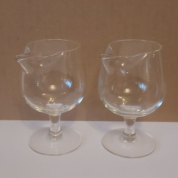 Vintage Brandy Snifter Glass Pitcher Set Of 2 MCM Retro Bar - Picture 2 of 7